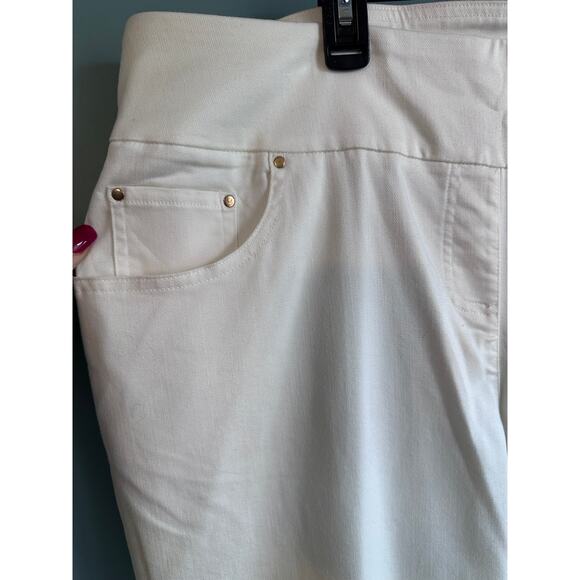 Ruby Road Missy Keep It Natural White Embellished Ankle Pant NWT - Picture 7 of 9